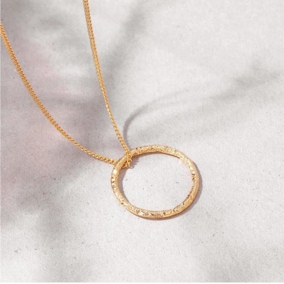 GOLD 14k Gold Plated Pendant Chain Necklace - Picture 2 of 3